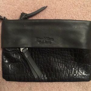 LIKE NEW Faux Alligator Skin wristlet